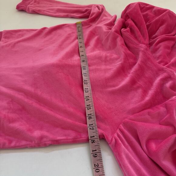 Vintage BARBIE Velour Hoodie Tracksuit Jacket Rare Pink Graphic KID Large Y2K 90 - Picture 6 of 6